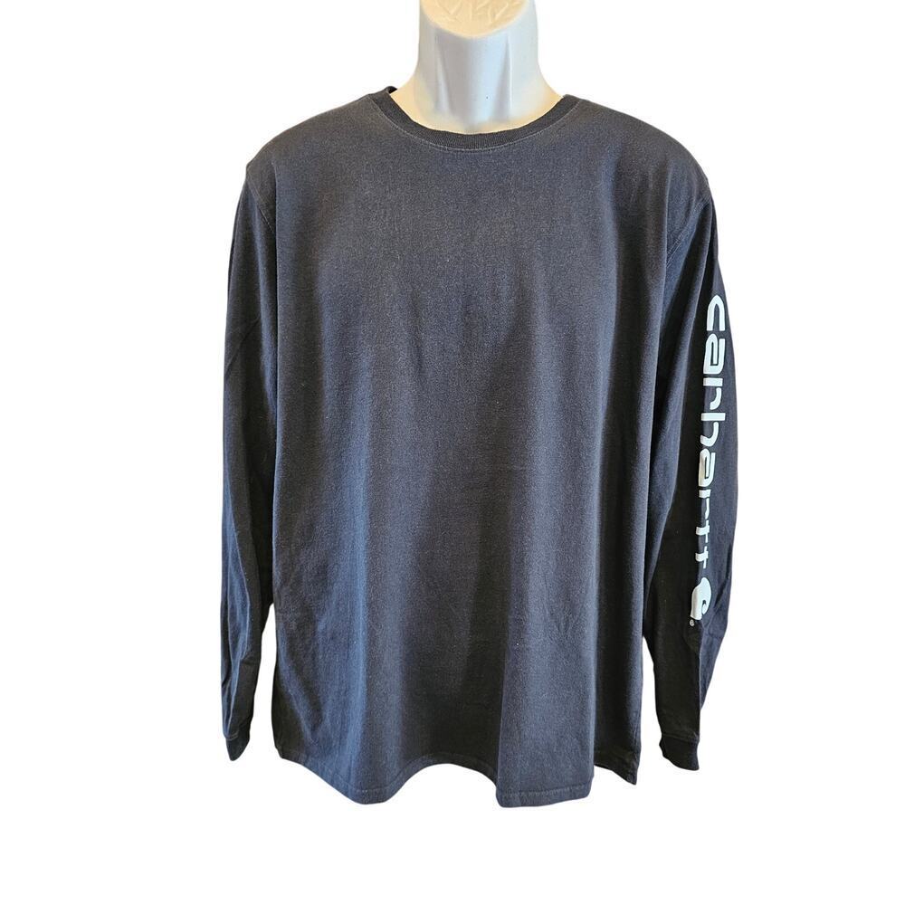 Carhartt sz XL black spell out long sleeve Western gorpcore casual t shirt